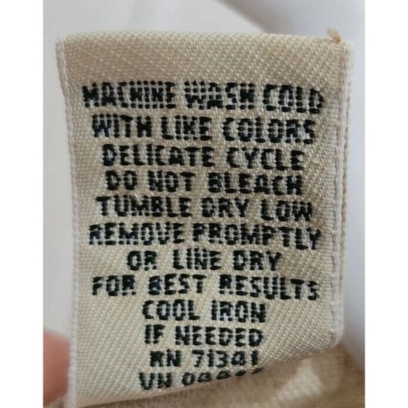 LL BEAN Women's Sleeveless V Neck Midi Dress Linen Blend Beige Minimalist Sz 18 - Picture 7 of 10